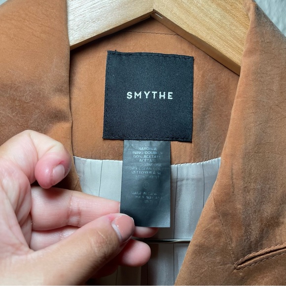 SMYTHE | DB TUCK IN BLAZER IN BROWN SIZE: 2 - Picture 7 of 8